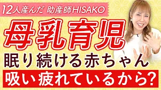 【母乳育児】眠り続ける赤ちゃん  吸い疲れているから？