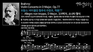 Brahms: Violin Concerto in D Major, Op.77_‘서경수의 열린 음악실’ ; 삶의 환희와 용기를 북돋워 주는 (설명이 있는)음악