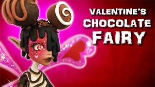 CHOCOLATE FAIRY custom ooak artdoll TUTORIAL [ Valentine's doll ]