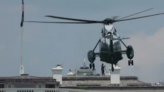Marine One lands at the White House on June 13 returning Joe Biden from Delaware.