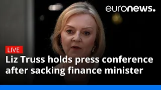 Liz Truss holds press conference after sacking finance minister Kwarteng