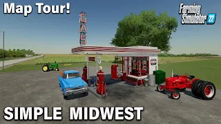 “SIMPLE MIDWEST” FS22 MAP TOUR! | NEW MOD MAP! | Farming Simulator 22 (Review) PS5.