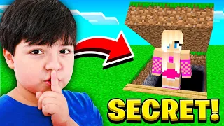 I Found My Little Brother's Secret World in Minecraft..