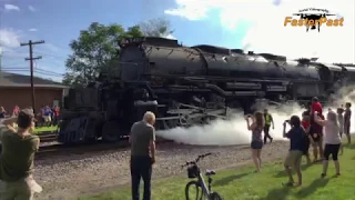 Union Pacific Big Boy Steam Locomotive Drone Footage