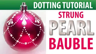 DIY Christmas Bauble Tutorial - How to dot paint a Christmas ball - Intermediate level project