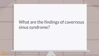 What is cavernous sinus syndrome?