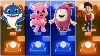 BabyShark 🆚 PinkFong 🆚 Oddbods 🆚 Paw Patrol 🎶 Yummy TilesHop 🎶 Who Will Win?