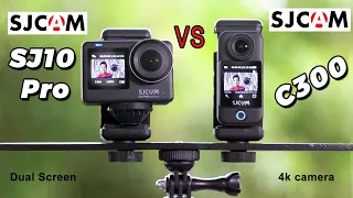 Sjcam C300 vs Sjcam SJ10 Pro Dual Screen Action Camera Comparison | Which One To Buy ?