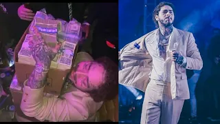 Post Malone Spills $50k Cash As He Hits Miami Nightclub After Super Bowl Weekend Performance