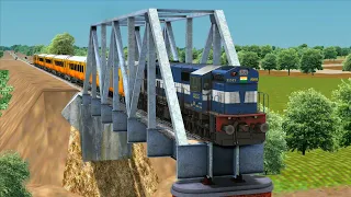 Trains vs Broken Bridge | Broken Bridge Crashes – Train Simulator 2021