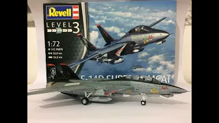 Revell 1/72 F-14D TOMCAT BUILD (PAINTED WITH BRUSH)