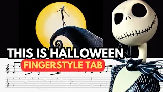 This Is Halloween Fingerstyle Guitar Tab - The Nightmare Before Christmas