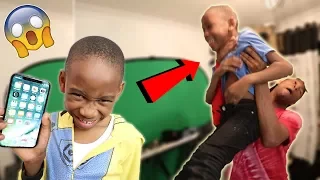 9 Year Old Kid Tries To Steal My iPhone X.. (I caught him)