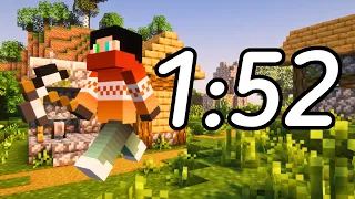 Minecraft Speedrun in 1:52 (Set Seed Glitchless)