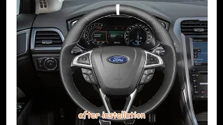 MEWANT --- for Ford Mondeo Edge Galaxy S-Max Car Steering Wheel Cover Installation