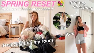 SPRING RESET🌷clean with me, working out, groceries | forcing myself back into a routine!
