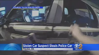 Woman Slips Cuffs, Steals Police Car In Tulsa