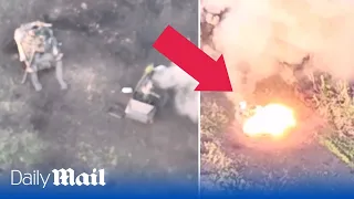 Total chaos as under-fire Russian tanks accidentally shoot at each other