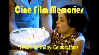 Birthday Celebrations in the 1960s, Vintage, Amateur 8mm Cine Film, Home Movie