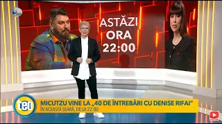 Teo Show - Micutzu vine la ,,40 de intrebari cu Denise Rifai", in aceasta seara, de la ora 22:00!