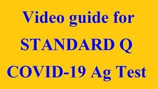 Video guide for STANDARD Q COVID 19 Ag Test | Rapid Antigen Test | Covid 19 Test