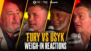 Tyson Fury vs Oleksandr Usyk full weigh-in reaction | Lennox Lewis, Carl Frampton & more 👑 💪