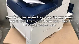 How to Resolve a Paper Jam - Xerox - C405/C400/6605