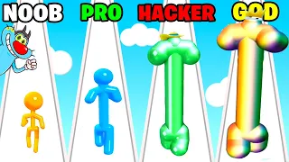 NOOB vs PRO vs HACKER vs GOD | In Tall Man Run | With Oggy And Jack | Rock Indian Gamer |