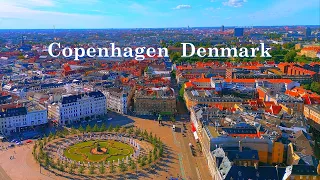 Copenhagen, Denmark - Scenic Scandinavia and Its Fjords Trip in 4K drone video.