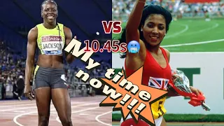 Shericka Jackson🇯🇲 vs Florence Griffith Joyner🇺🇸 #fyp #viral