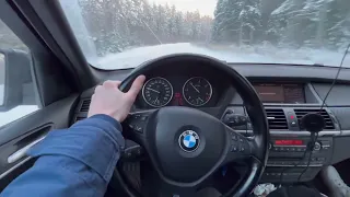 BMW X5 winter driving БМВ Х5 зимой