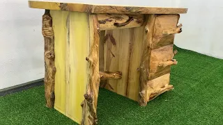 Carpenter's Creative Woodworking Ideas And Skills // Perfect Woodworking Project From A Dry Stump