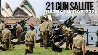 ADF | #ausarmy 21-gun salute for Australia Day 2024