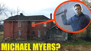 you won't believe what our drone caught on camera inside the Michael Myers House / we saw him...