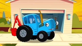 Домики гаражи для больших и маленьких машинок - Синий трактор влог - Занимаемся с детьми