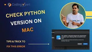 Check Python version on Mac and Fix the error xcode-select: Failed to locate 'python'