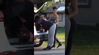 yoga pants prank in the hood by smoothgio #prank  #smoothgio