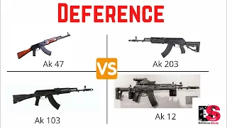Difference between AK 47, AK 103, AK 203, and AK 12 | in English