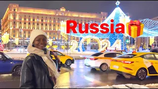 Новогодняя сказочная Москва в канун нового года 2024 |New year and Christmas life in Russia at night