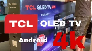 Unboxing a 75 inch TCL Android Qled Tv and setup best tv...