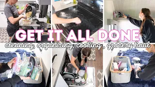 STAY AT HOME MOM GET IT ALL DONE | COOK AND CLEAN WITH ME | ORGANIZING | GROCERY HAUL