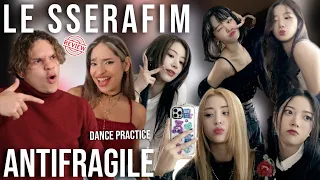 Perfect Choreography  | Waleska & Efra react to LE SSERAFIM ‘ANTIFRAGILE’ DANCE PRACTICE