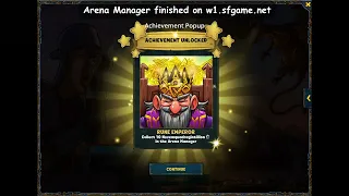 Shakes & Fidget - Arena Manager - New Achievement and finishing screen