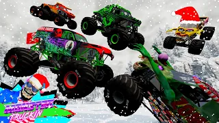 Monster Jam INSANE Racing, Freestyle and High Speed Jumps #28 | BeamNG Drive | Grave Digger