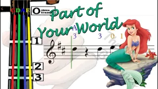 Part of Your World | The Little Mermaid | Violin Tutorial | Disney | 小提琴入門班 | 小魚仙 | 迪士尼 [Level 3]