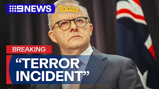 Prime Minister Anthony Albanese addresses Sydney church terror event | 9 News Australia