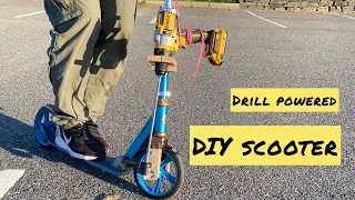 Drill powered scooter