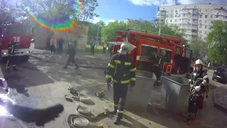 Немишлянський район   під час пожежі в житловому 16 поверховому будинку евакуйовано 25 чоловік
