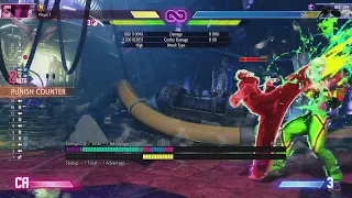 SF6 Juri Max Damage 66% punish combo (modern)