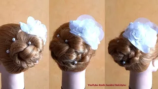 Easy wedding hairstyle tutorial / Easy bridal hairstyle / Easy wedding Updo